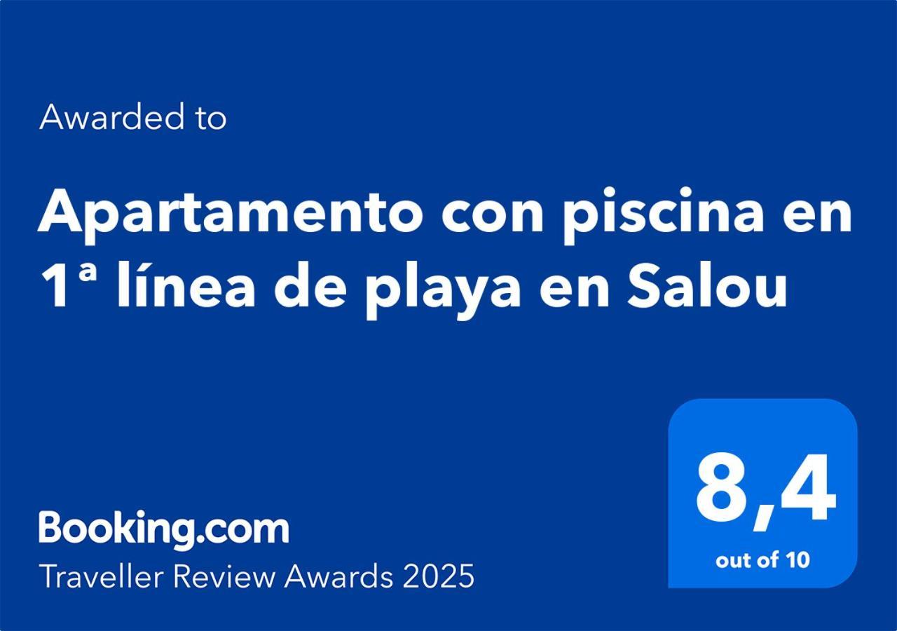 Apartamento Con Piscina En 1ª Linea De Playa En 살루 외부 사진